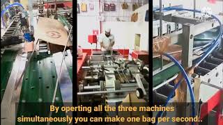 Square bottom bag making machine (Tube forming, bottom forming and bottom pasting)