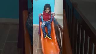 Cute baby playing with slide video | Itti Si Hasi | #shorts Kids laughing video #baby #cute #funny