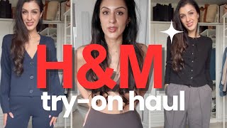 HUGE H\u0026M HAUL PT 2  | TRY ON | STYLING | SIZING | REVIEW  | COSY | WORKWEAR | GYM | ELEGANT