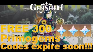 FREE 300 Primogems Promotion Codes, EXPIRE SOON ! | Genshin Impact