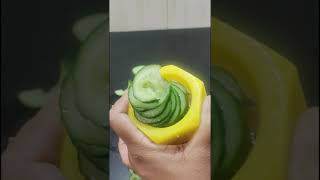 How to use cucumber 🥒 spiral cutter slicer |fruit & vegetables cutting & carvings & decoration
