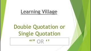 05(PHP Basic Tutorials) Different between single and double quotation