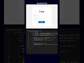 Simple Login Page in HTML, CSS & JavaScript #shorts #coding