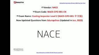 [Jun, 2023] Itdumpsfree NACE-CIP2-001-CN PDF Dumps and NACE-CIP2-001-CN Exam Questions (Q22-Q37)