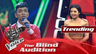 Nimsara Jayawardana | Ane Gatawne (අනේ ගැටවුනේ) | Blind Auditions | The Voice Teens Sri Lanka