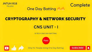 CNS UNIT - 1 | Security Concepts, Encryption, Decryption, Cryptography, Hill Cipher |JNTUH #r18 #r22