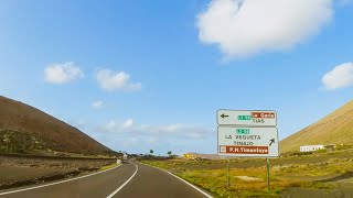 Lanzarote Dashcam Drive LZ58 la Vegueta Tinajo Timanfaya  4K Relaxing Roadmovie