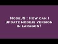 NodeJS : How can I update nodejs version in laragon?