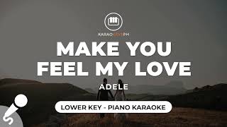 Make You Feel My Love - Adele (Lower Key - Piano Karaoke)