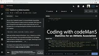 Codewars 6 kyu Statistics for an Athletic Association Javascript