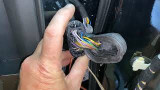 How to run speaker wires in car door jamb that is blocked by a plug