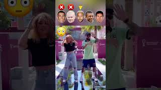 Popular Football Players Fake Challenge 😯😍 #mbappe #messi #neymar #haaland #ronaldo #shorts