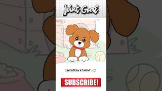 How to Draw a Puppy Dog 🦴 ❤️ | Joint Goal | Drawing