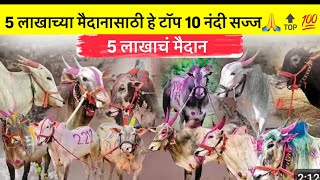 5 लाखाच्या मैदानासाठी हे टॉप 10 नंदी 100% सज्ज🙏🔝❤️#aamdarkesri#bakasur#viral#viralvlog