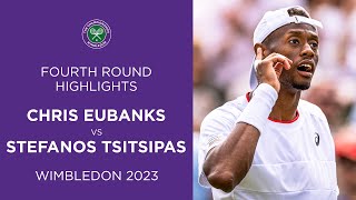 Christopher Eubanks vs Stefanos Tsitsipas: Fourth Round Highlights | Wimbledon 2023