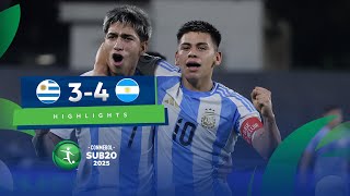 URUGUAY vs. ARGENTINA [3-4] | RESUMEN | CONMEBOL SUB20 | FASE DE GRUPOS