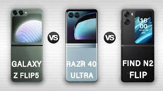 Samsung Galaxy Z Flip 5 Vs Motorola Razr 40 Ultra Vs Oppo Find N2 Flip