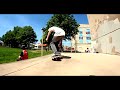 treflip then hardflip 3 block.