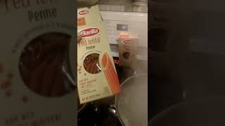 cooking Barilla red lentil pasta