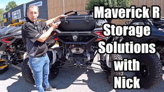 Can Am Maverick R Storage solutions.  What works and how much!!