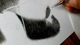 Drawing REALISTIC BEARD and MOUSTACHE