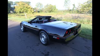 1987 C4 Corvette 4+3 Convertible Walk-Around \u0026 Driving Video