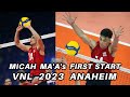 Micah Ma'a First Start at VNL 2023 Anaheim : USA vs Bulgaria (Full Game)