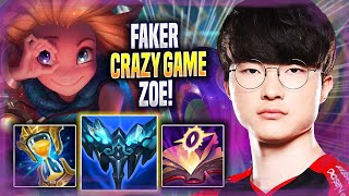 FAKER CRAZY GAME WITH ZOE! - T1 Faker Plays Zoe MID vs Katarina! | Season 2022