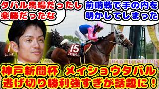 【競馬】メイショウタバル 神戸新聞杯大逃げで勝利が話題に！！【競馬の反応集】