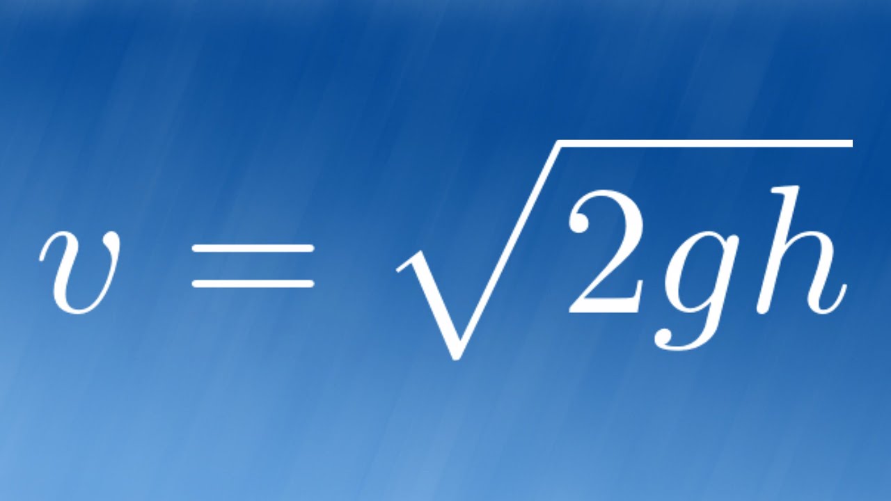 Solve The Equation V = Sqrt(2gh) For G - YouTube