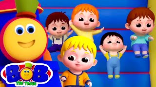 5人の小さな赤ちゃん | 童謡 | 幼稚園 | Bob The Train Japan | 赤ちゃんのための音楽 | 教育ビデオ