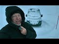 surviving massive blizzard u0026 the harshest arctic coast snow storm winter van life solo camping