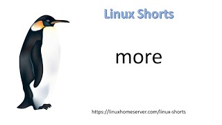 The Linux more command