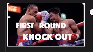 MANNY PACQUIAO VS KEITH  THURMAN FIRST ROUND HIGHLIGHTS KNOCKOUT!