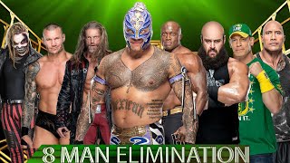 8 Man Elimination Match | Rey Mysterio Vs John Cena Vs The Rock Vs Braun Strowman Vs Edge | WWE
