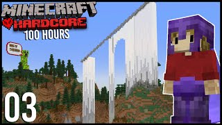 100 Hours In Minecraft Hardcore: Episode 3 - BASE BUILDING!