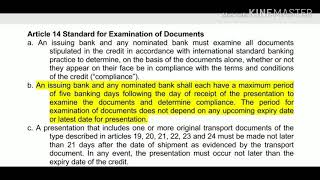 UCP 600 ARTICLE 14