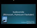 how to pronounce budesonide pulmicort memorizing pharmacology flashcard