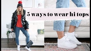 5 WAYS TO WEAR HI TOP TRAINERS | Fashion Slave // Sophie Milner