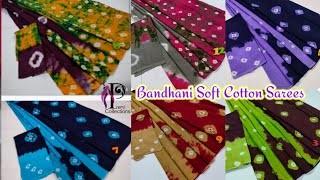 Diwali Offer || Soft Bandhani Cotton Sarees || Premi Collections