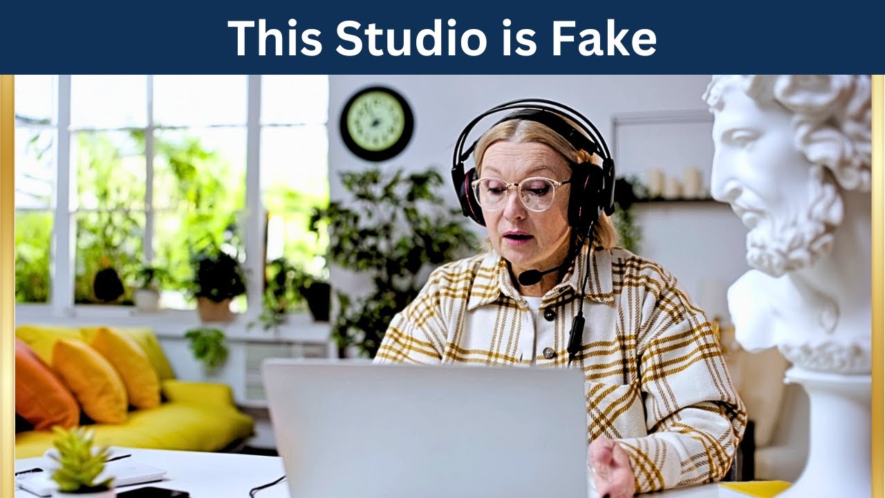 AI Fake YouTube Studio Setup | How To Remove Video Background With Free ...