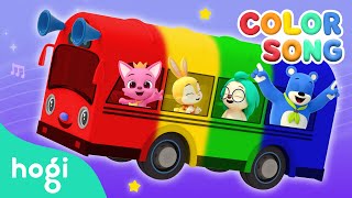 The Colors Song (with Hogi's Bus) | Pinkfong Hogi Nursery Rhymes & Kids Songs