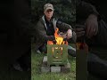 setup of the brand new bushbox xxl campfire shorts viral bushcraft outdoors campfire ​⁠