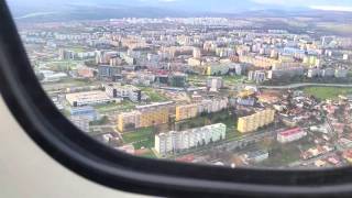 Kosice airport landing, air plane landing