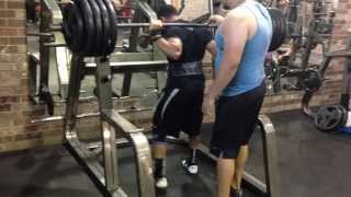 Jerry Alaniz 455lb RAW squat @140lb bwt