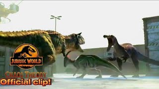 Jurassic World CHAOS THEORY |OFFICIAL CLIP| Suchomimus VS Carnotaurus