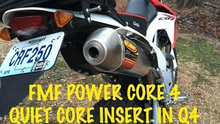 FMF POWERCORE 4  QUIET INSERT IN Q4 HEX db test Review HONDA CRF250L