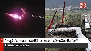 Imagini cu momentul în care s-au ciocnit cele două trenuri în Grecia |Libertatea