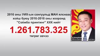 МАН-ын ЕНБД Д.Амарбаясгалан 2016-2018 оны хугацаанд 4 тэрбум төгрөгийг төрөөс авчээ