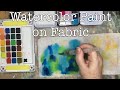 Tip: How to add Watercolor Paint to Fabric for Slow Stitching